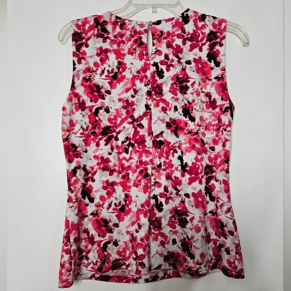 Calvin Klein sleeveless top size Small pink and white floral - Picture 5 of 5